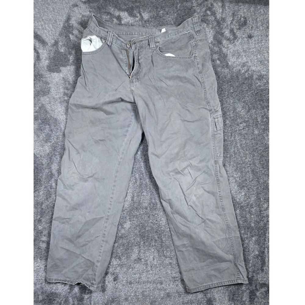 Vintage WRG Jeans Co Authentic Cargo Pants Mens 32x30 Gray Workwear Carpenter